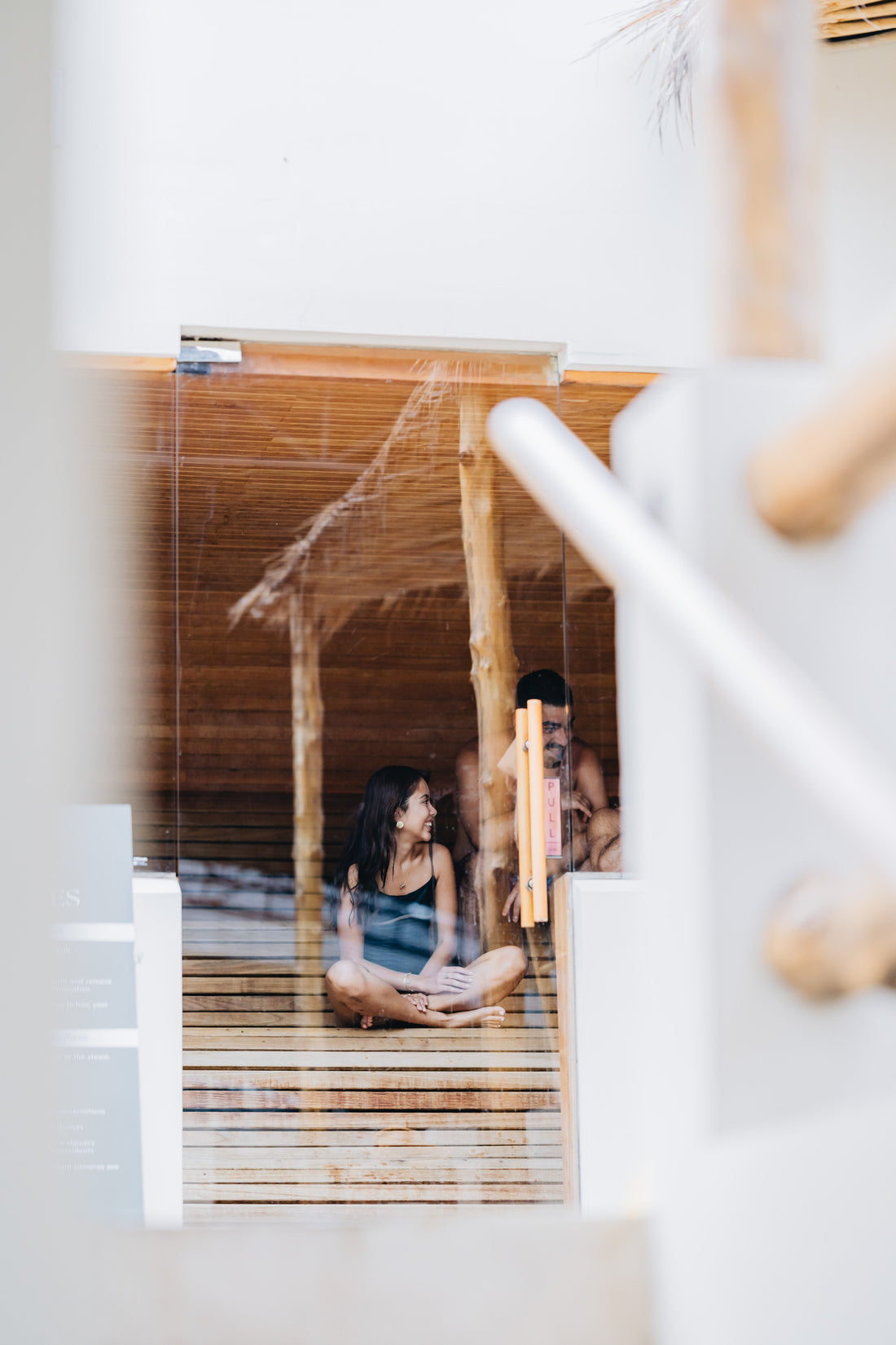 Wellness enthusiasts enjoying sauna and ice bath recovery sessions at Bali Social Club in Canggu—boosting metabolism, burning calories, and enhancing performance.
